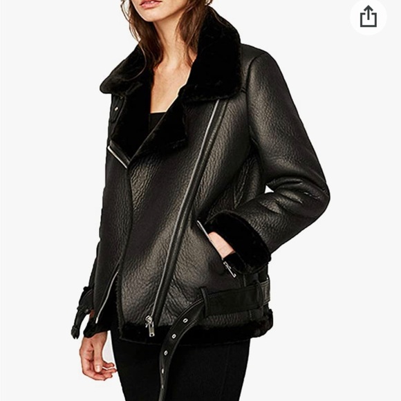 New Faux leather jacket size medium - Picture 3 of 4